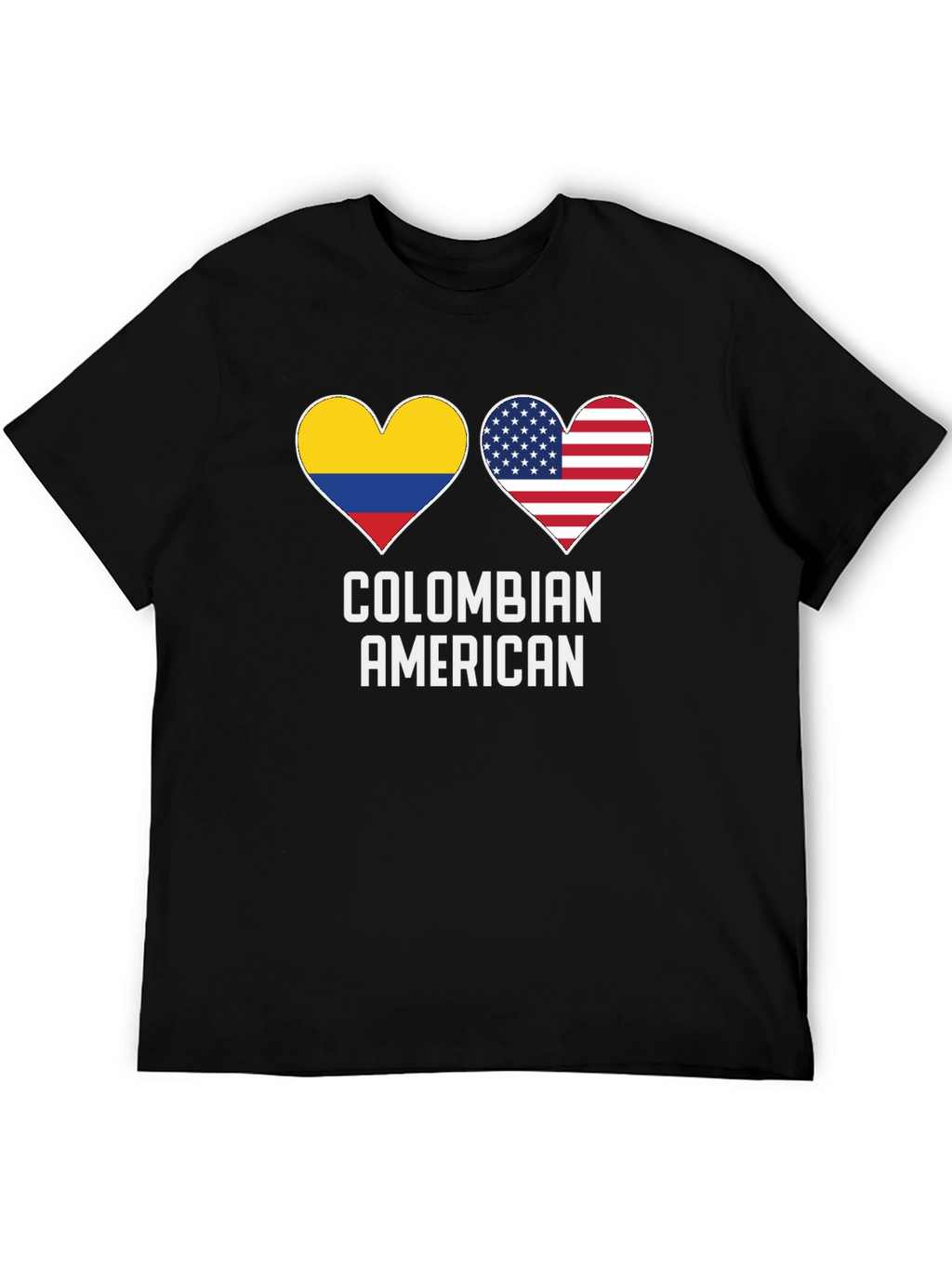 Colombian American Flag Heart T-Shirt