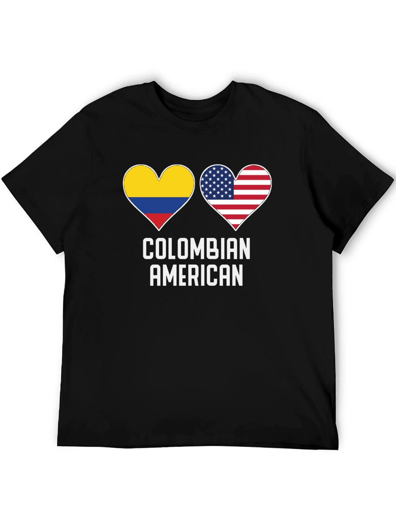 Colombian American Flag Heart T-Shirt
