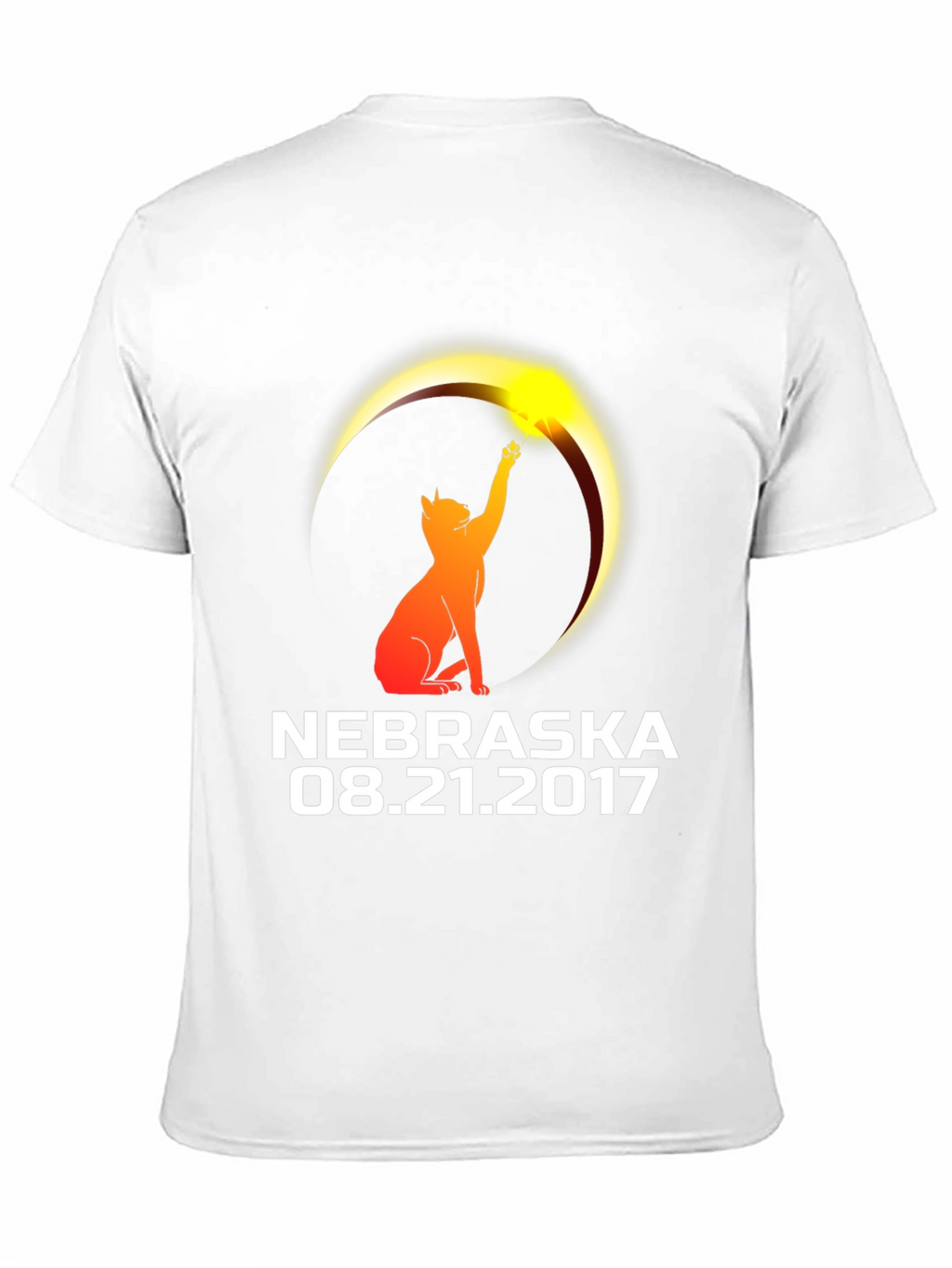 Nebraska Eclipse 2017 Cat T-Shirt