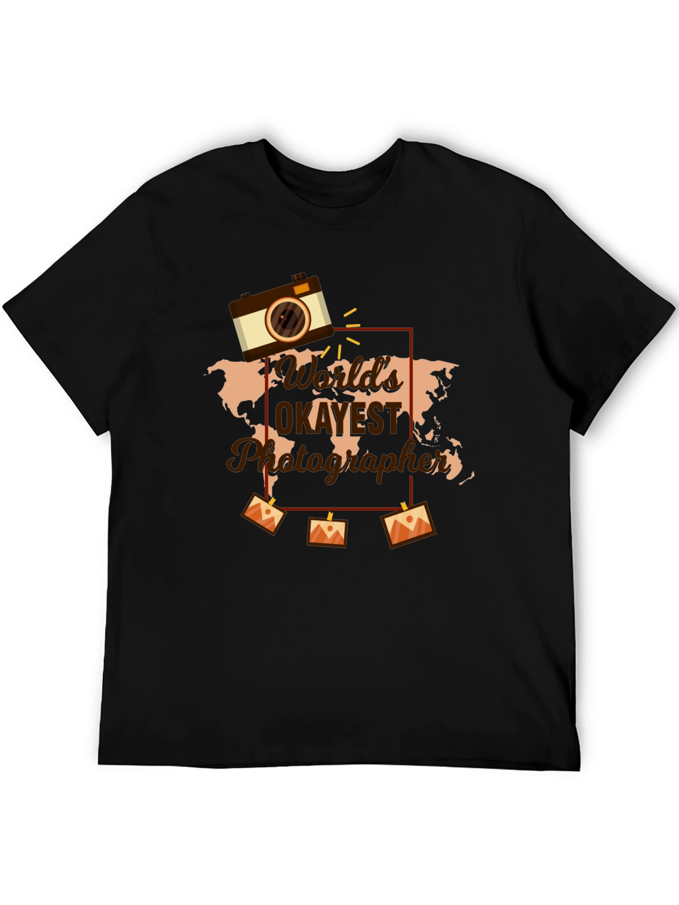 Worlds Okayest Photographer Black Graphic Tee