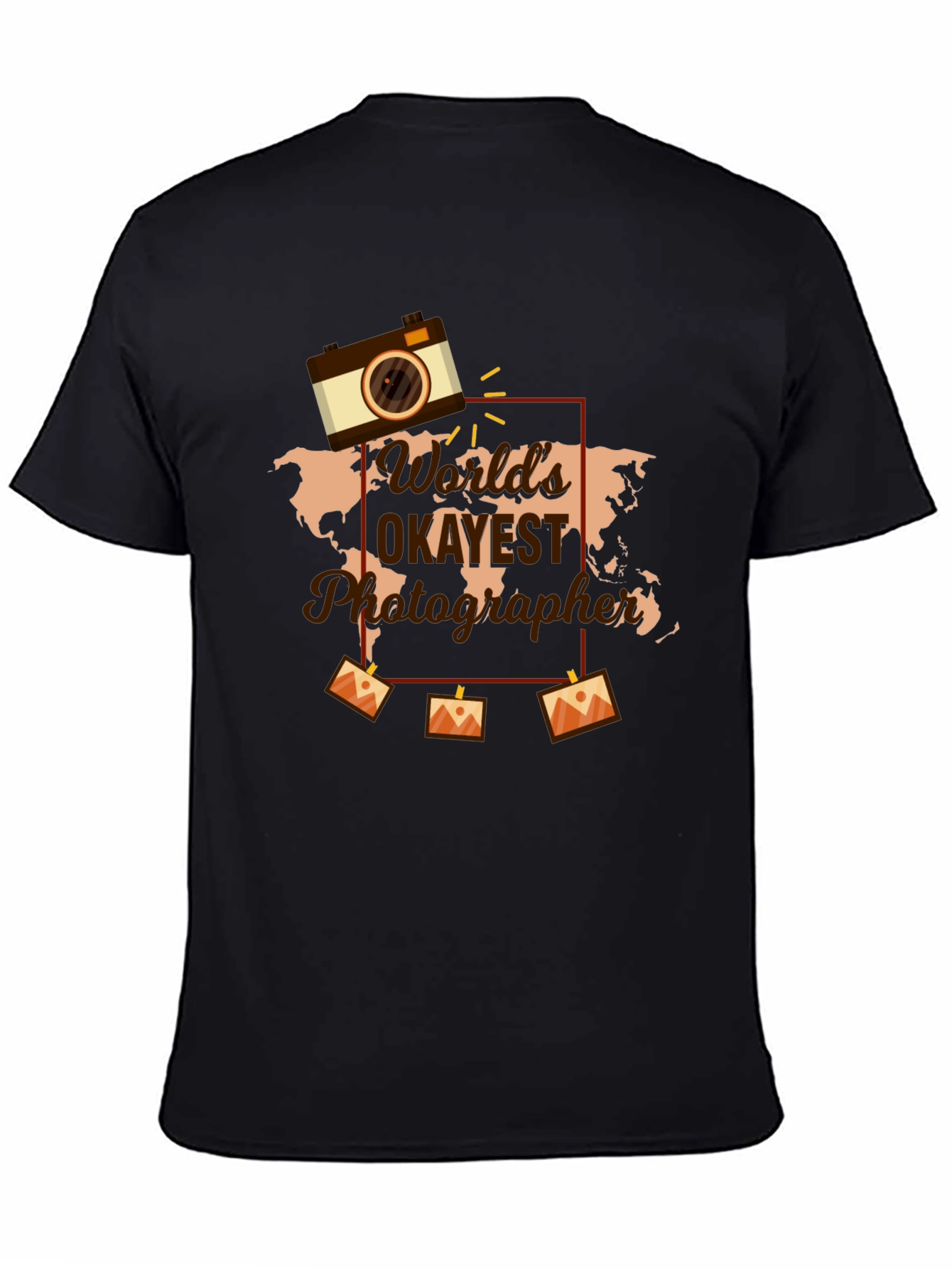 Worlds Okayest Photographer Black Graphic Tee