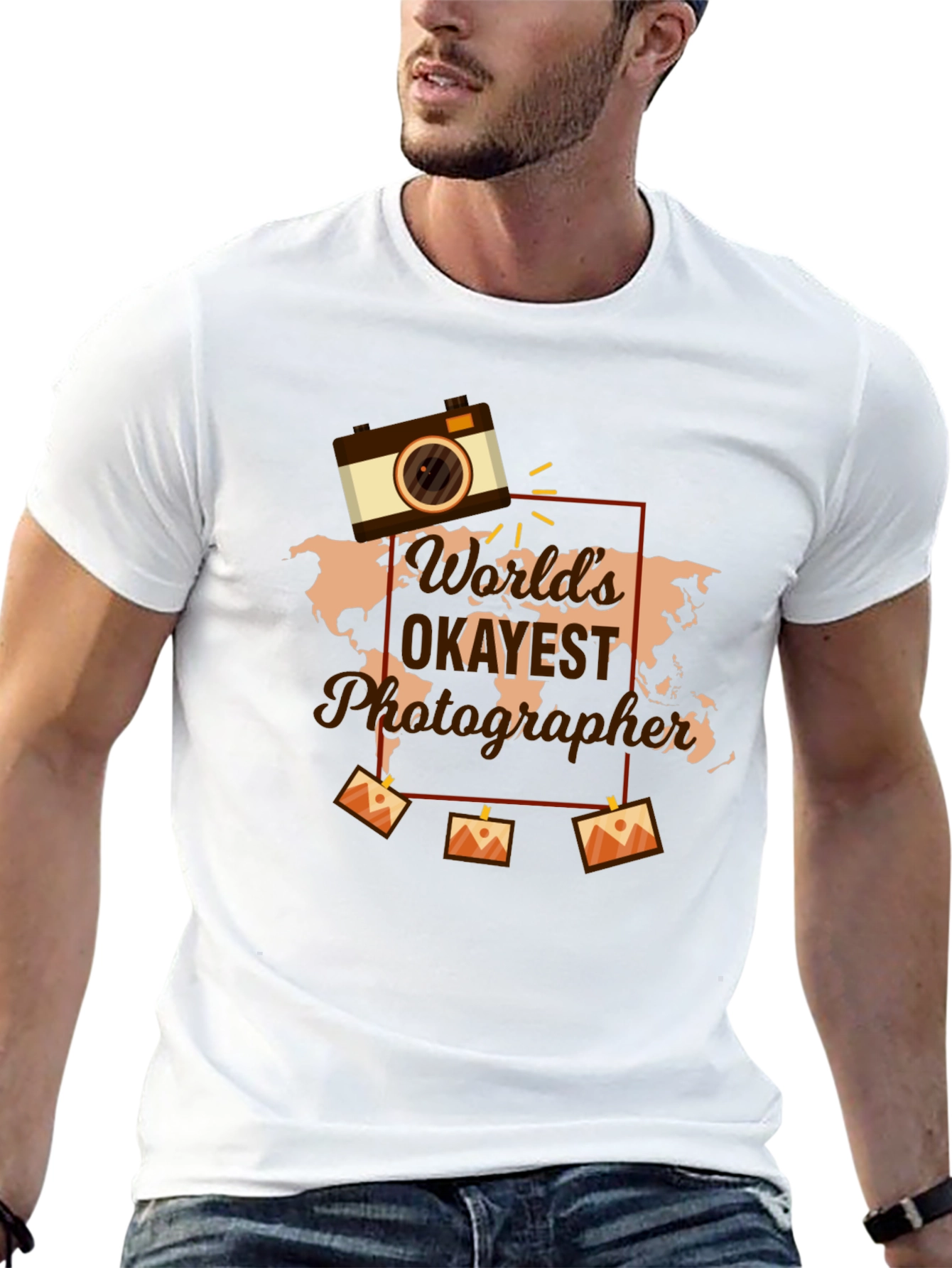 Worlds Okayest Photographer Black Graphic Tee