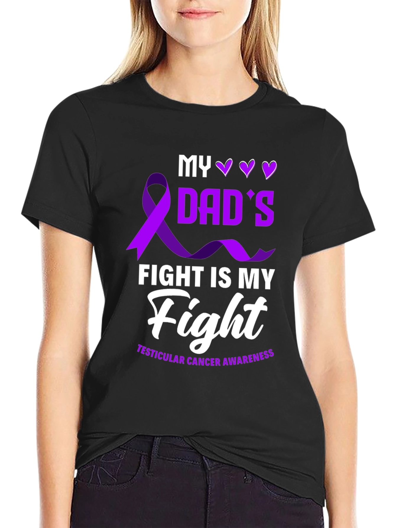 Dads Fight T-Shirt - Testicular Cancer Awareness