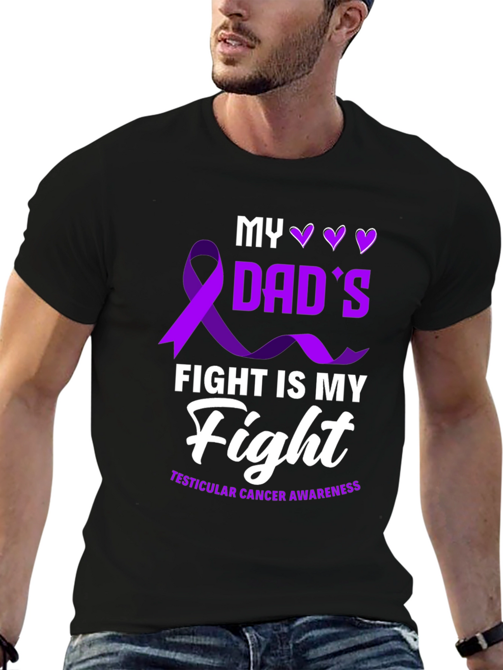 Dads Fight T-Shirt - Testicular Cancer Awareness