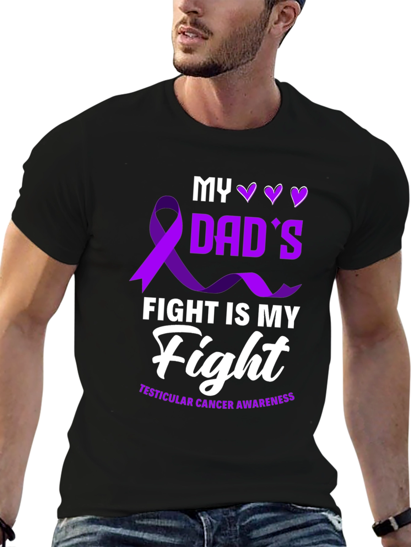 Dads Fight T-Shirt - Testicular Cancer Awareness