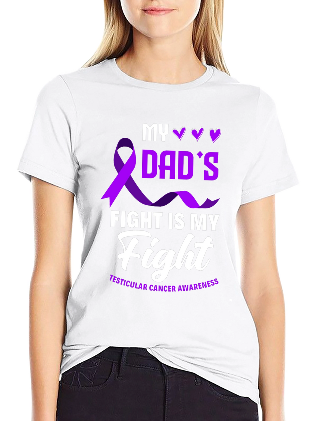 Dads Fight T-Shirt - Testicular Cancer Awareness
