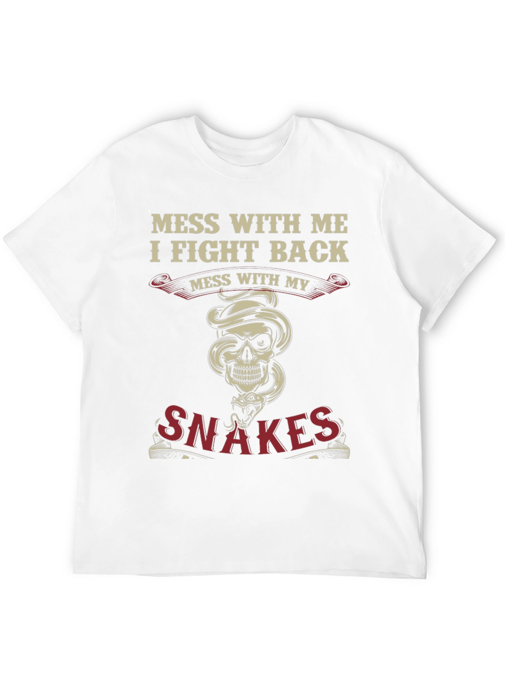 Skull Snake T-Shirt - Mess with Me Design