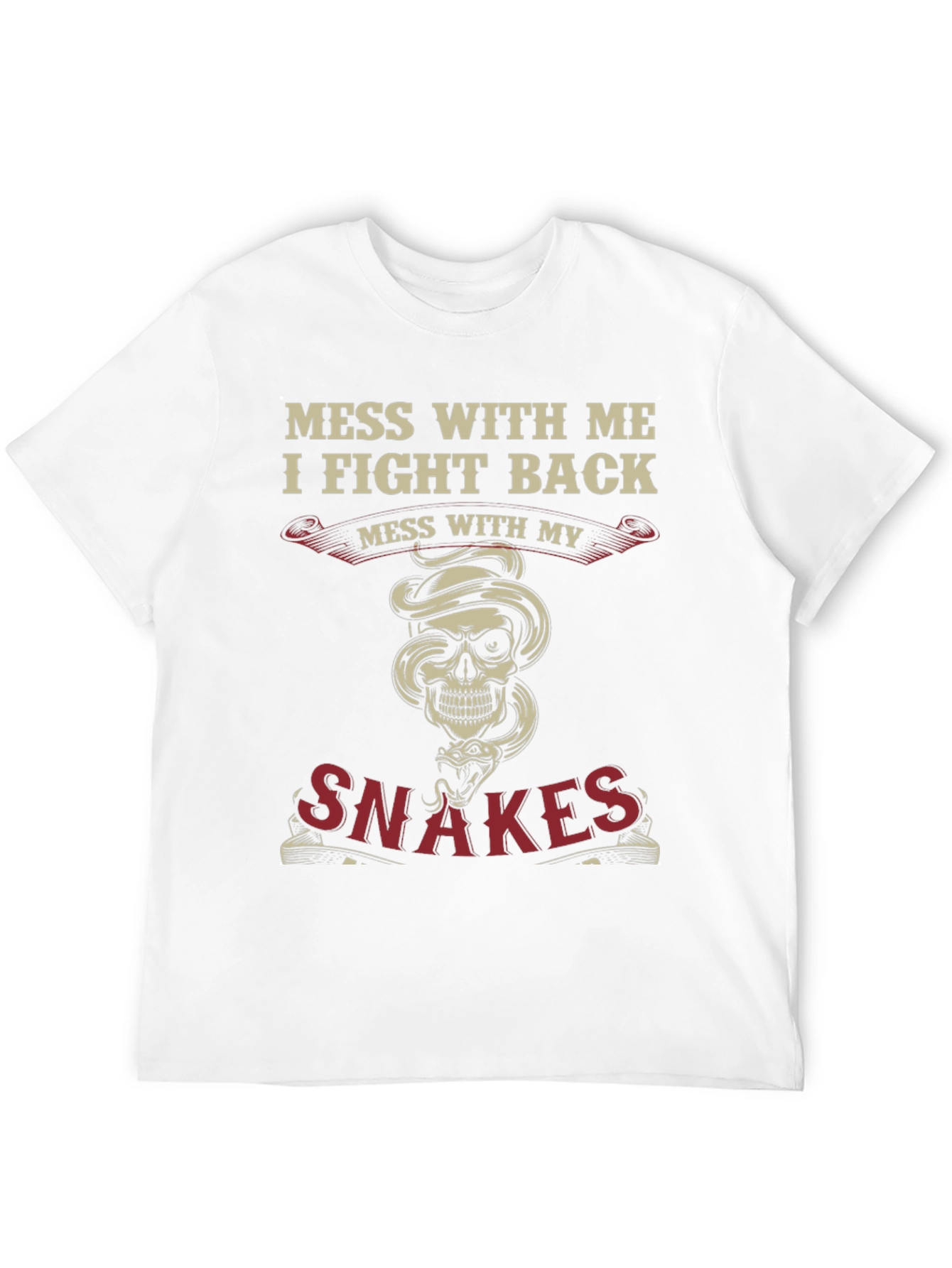 Skull Snake T-Shirt - Mess with Me Design