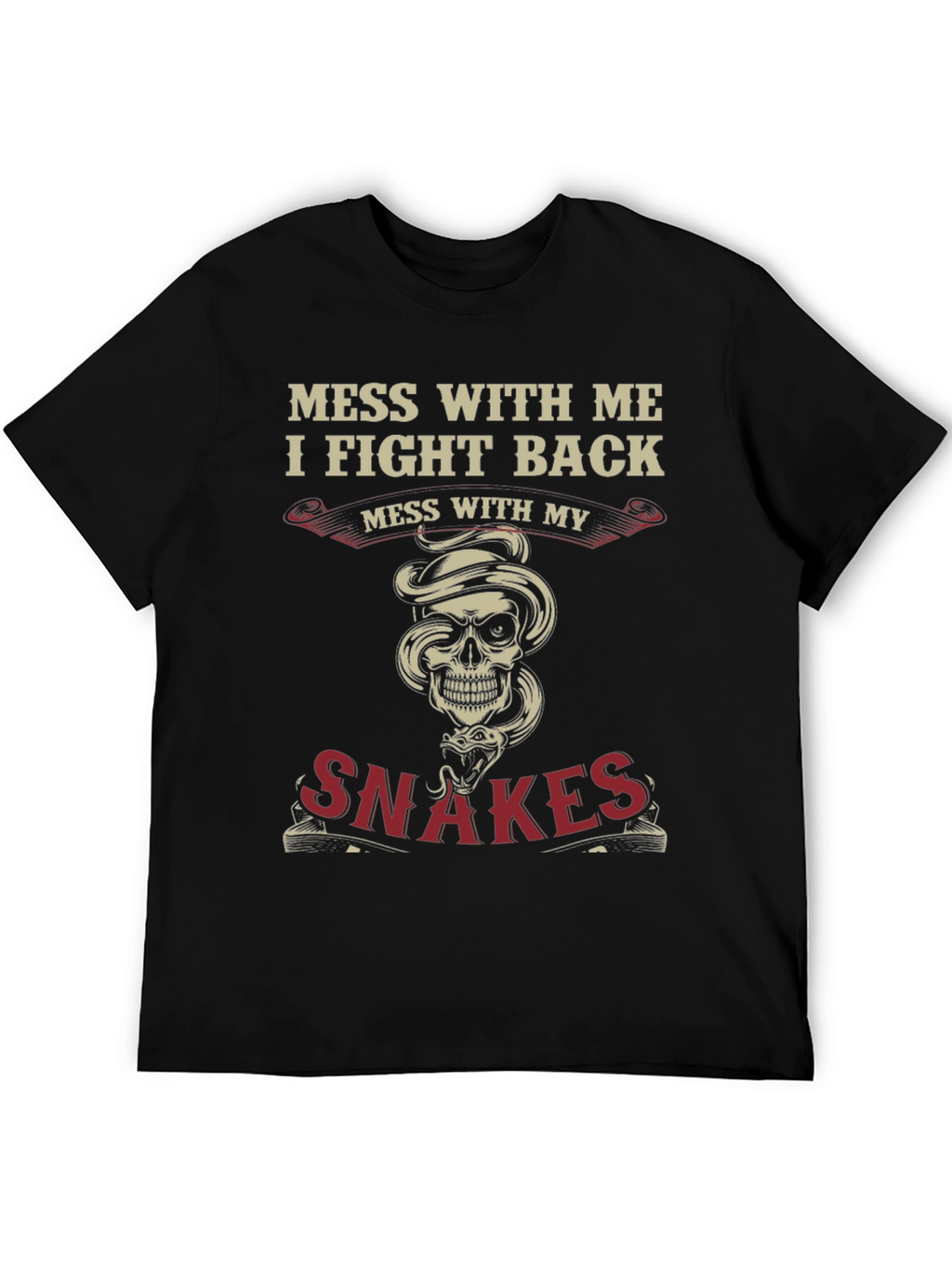 Skull Snake T-Shirt - Mess with Me Design