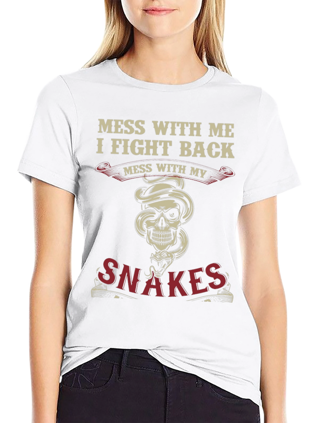 Skull Snake T-Shirt - Mess with Me Design