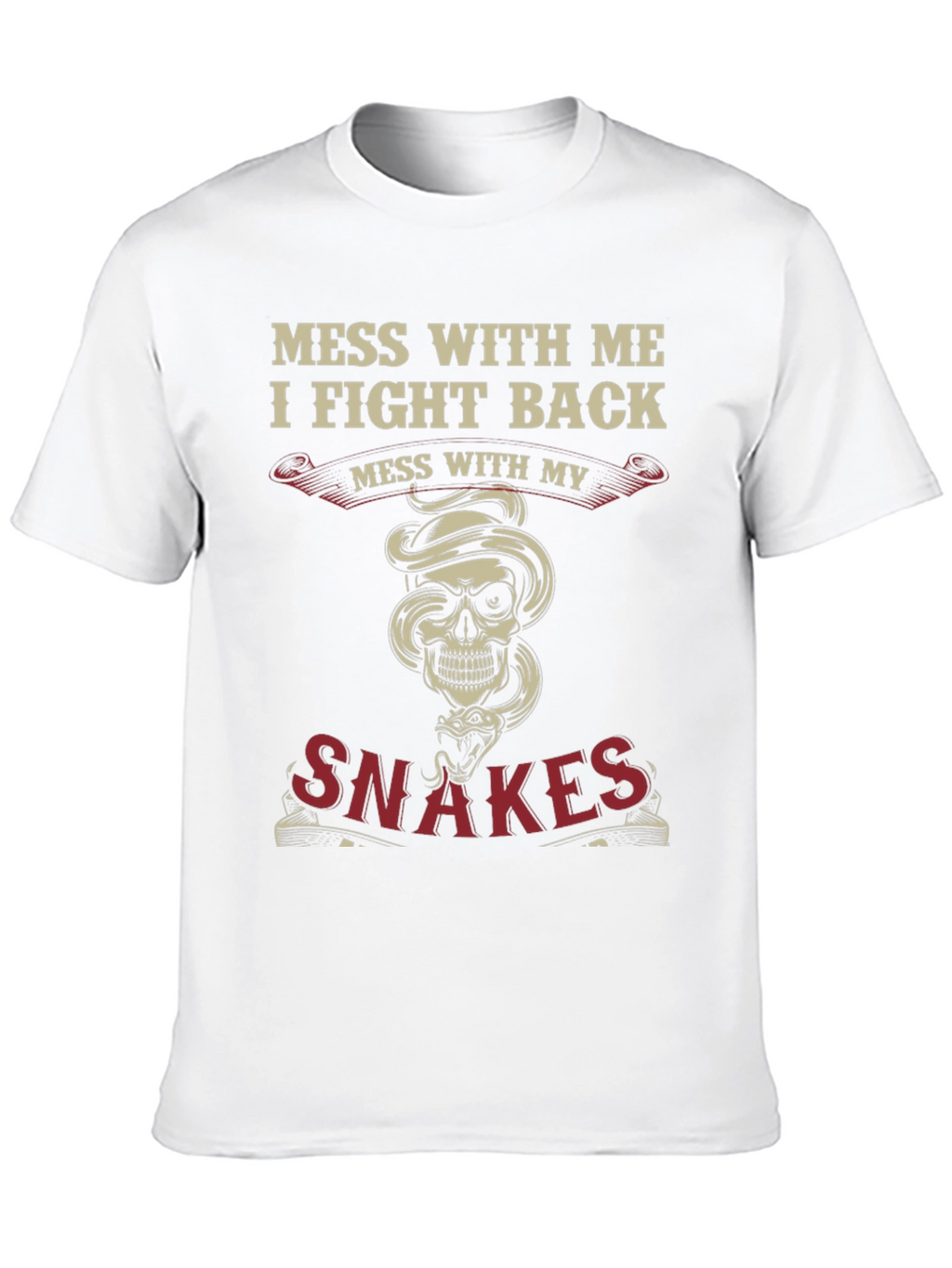 Skull Snake T-Shirt - Mess with Me Design