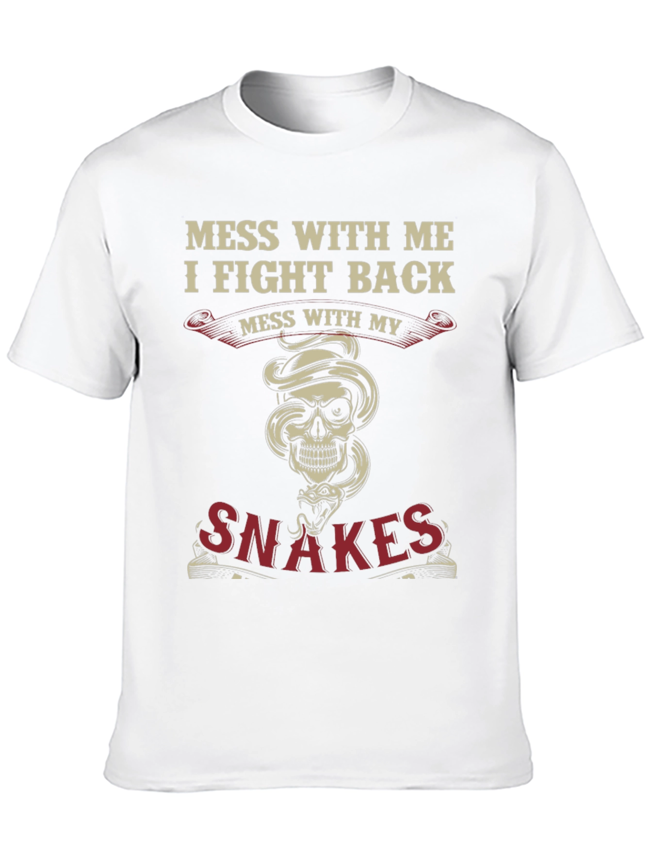 Skull Snake T-Shirt - Mess with Me Design