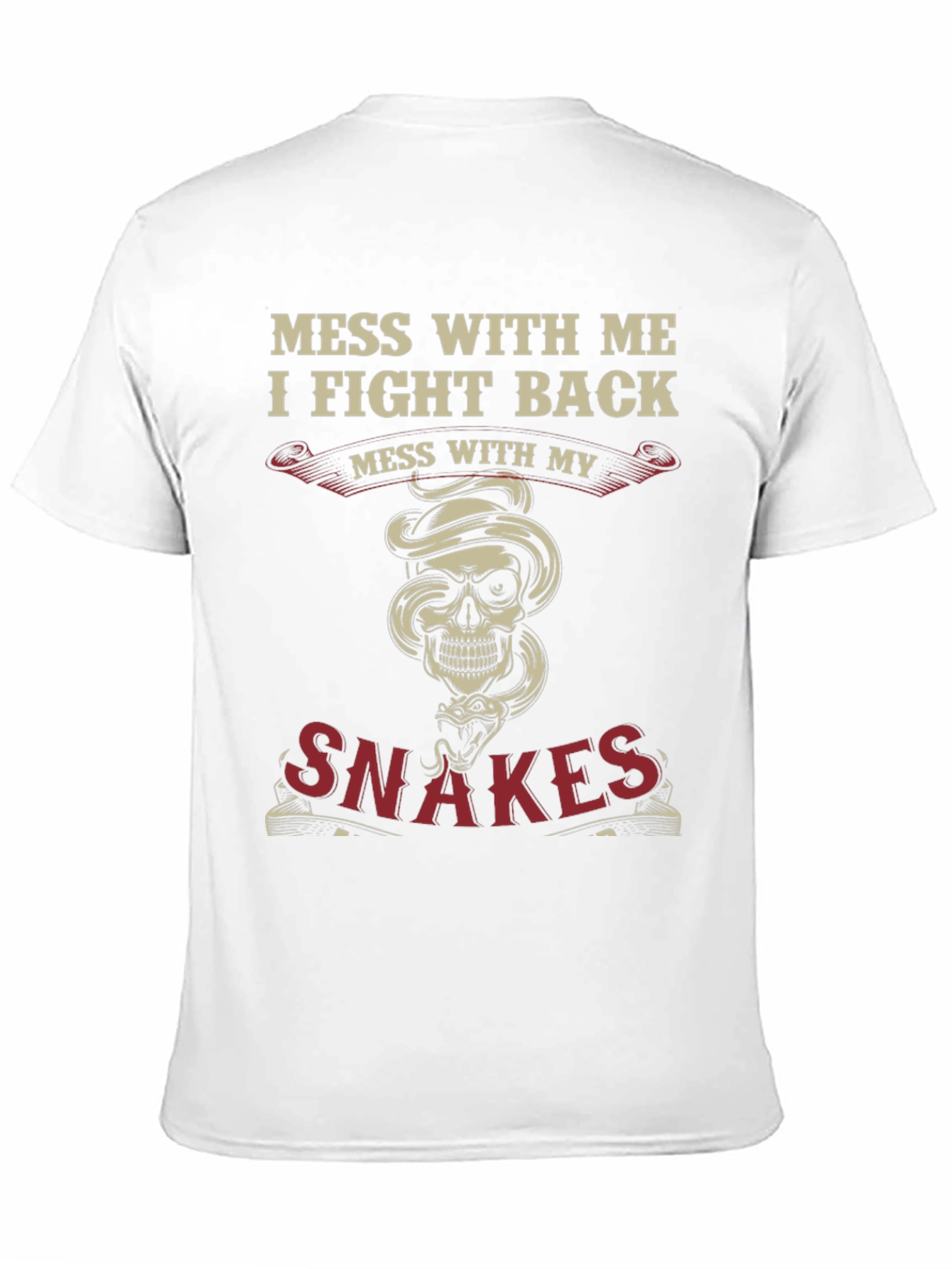 Skull Snake T-Shirt - Mess with Me Design