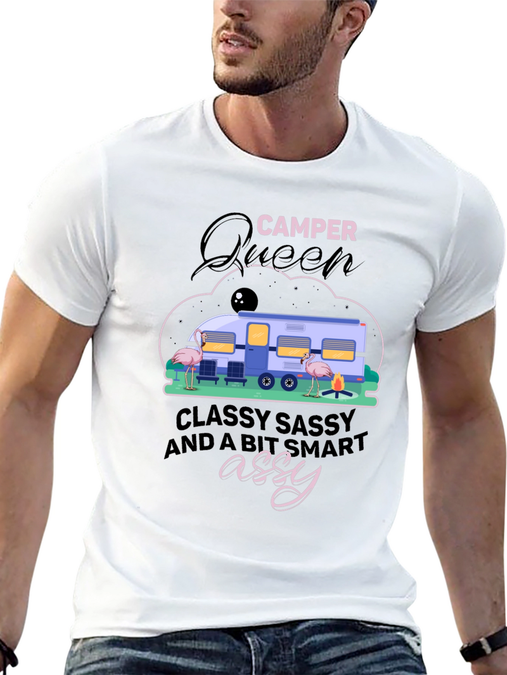 Camper Queen Graphic Tee: Classy Sassy & Smart Assy