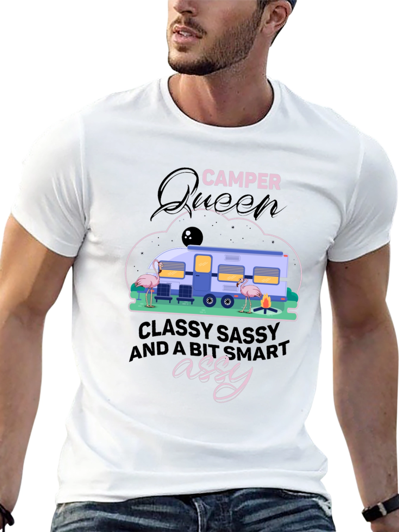 Camper Queen Graphic Tee: Classy Sassy & Smart Assy