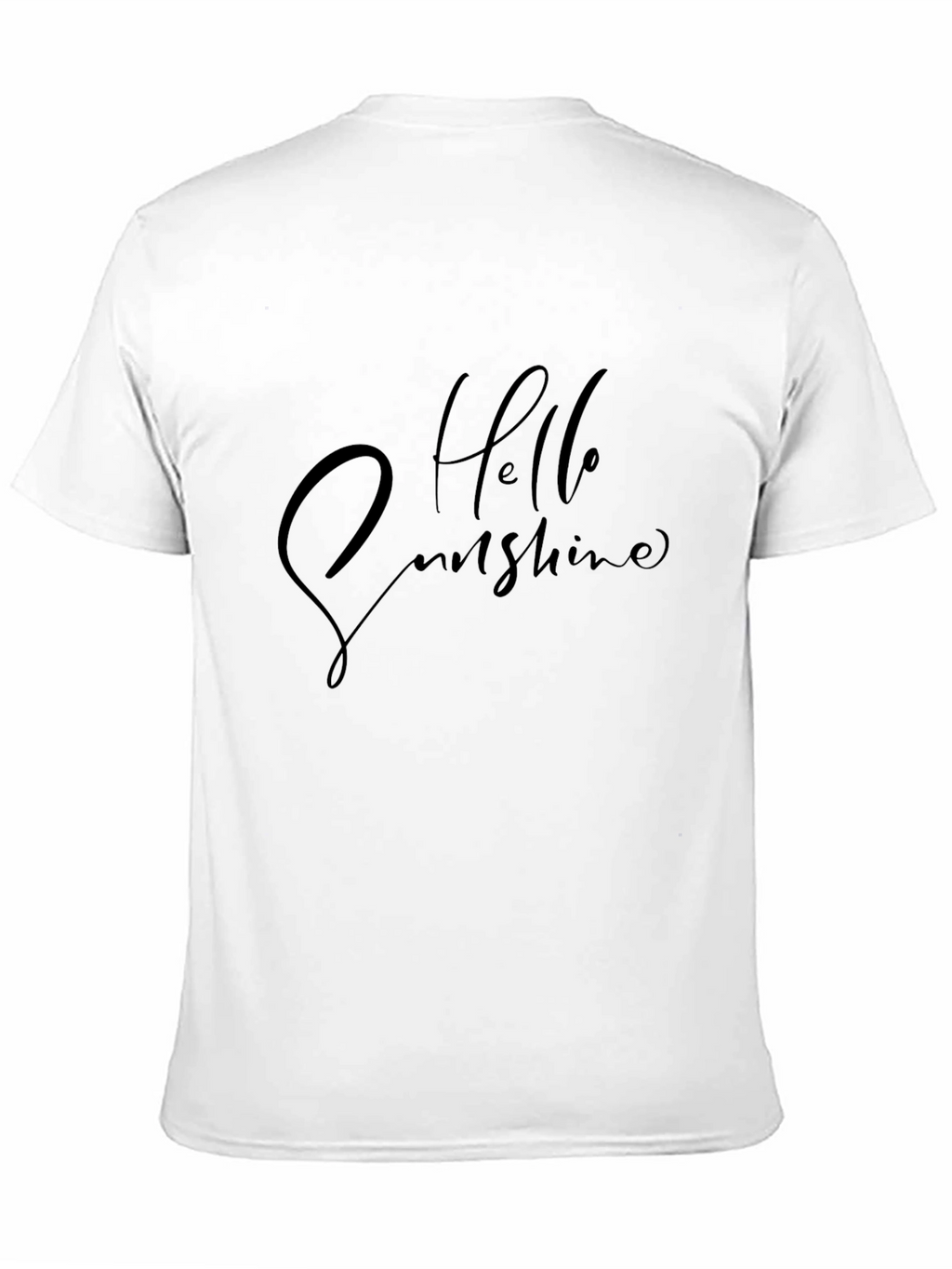 Hello Sunshine Graphic Print Black T-Shirt
