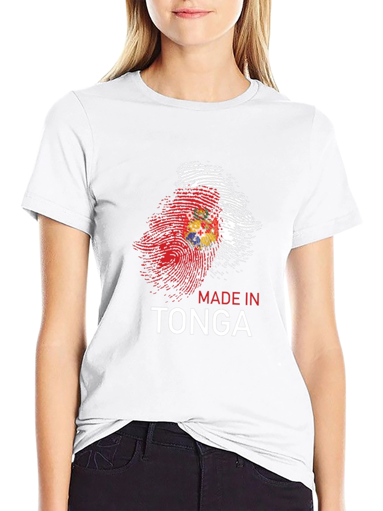 Tonga Pride Fingerprint T-Shirt - Black