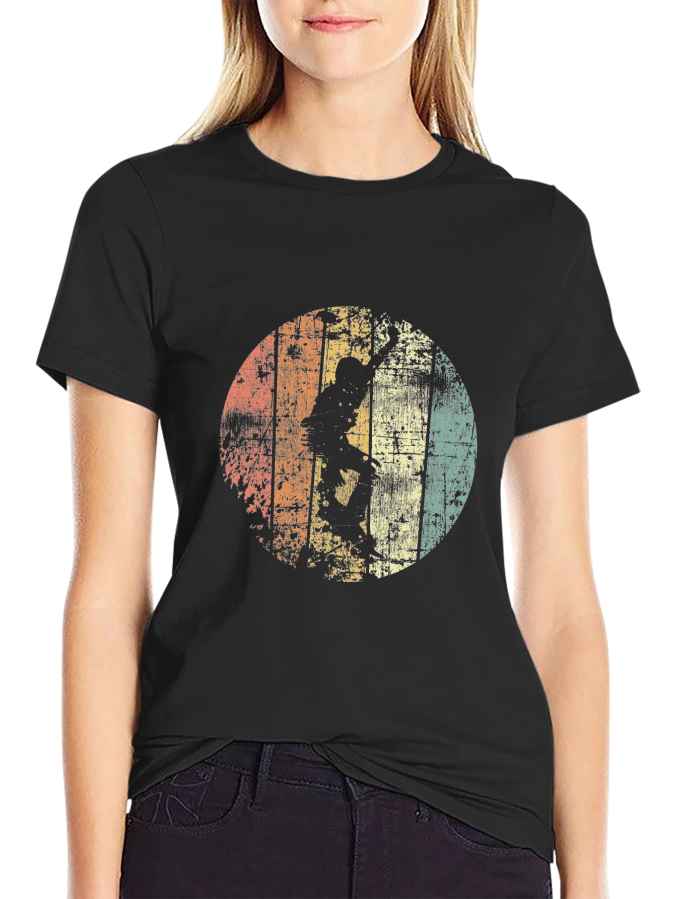 Retro Climber Graphic Tee - Black