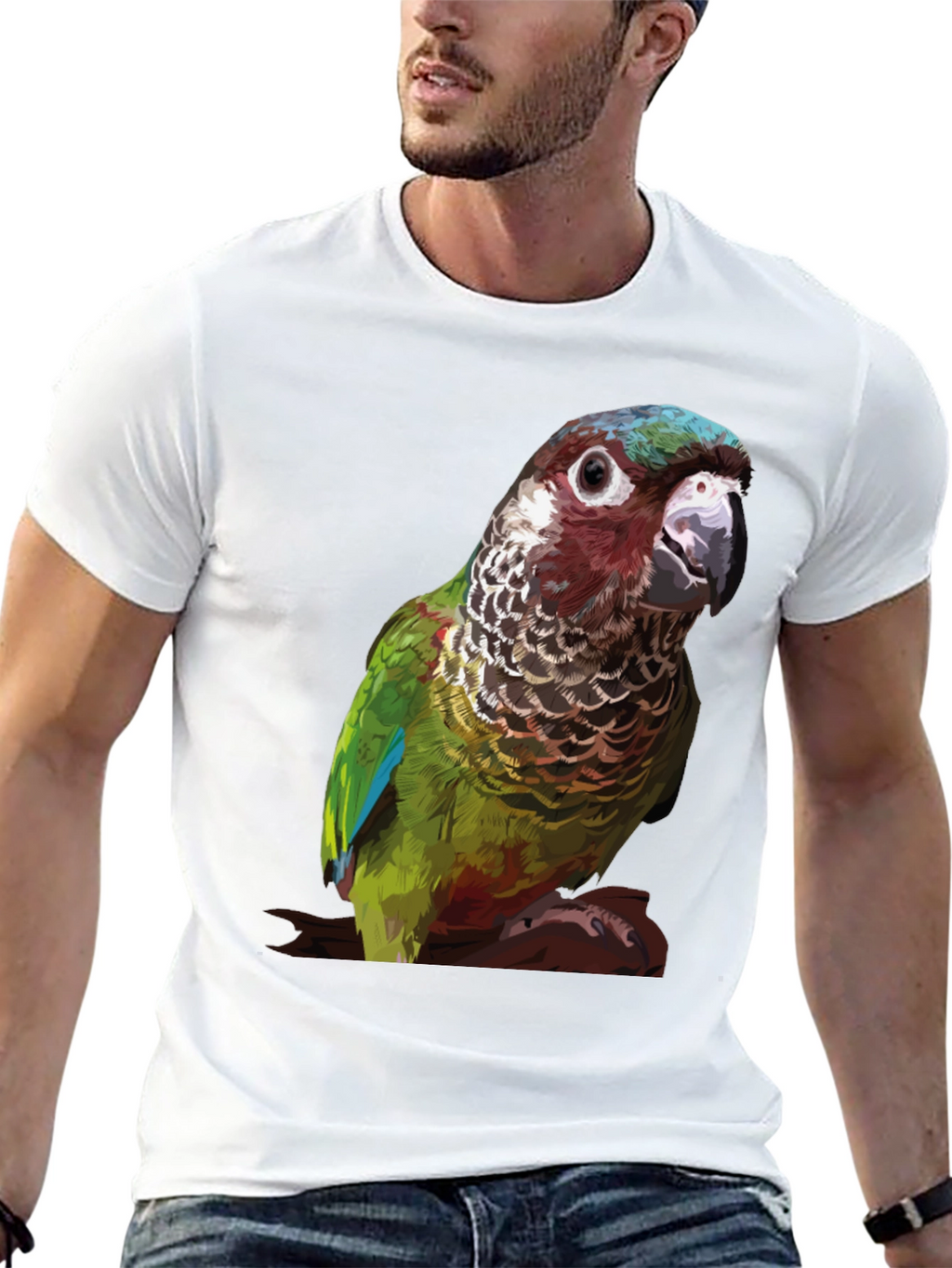 Crimson Bellied Conure Parrot T-Shirt