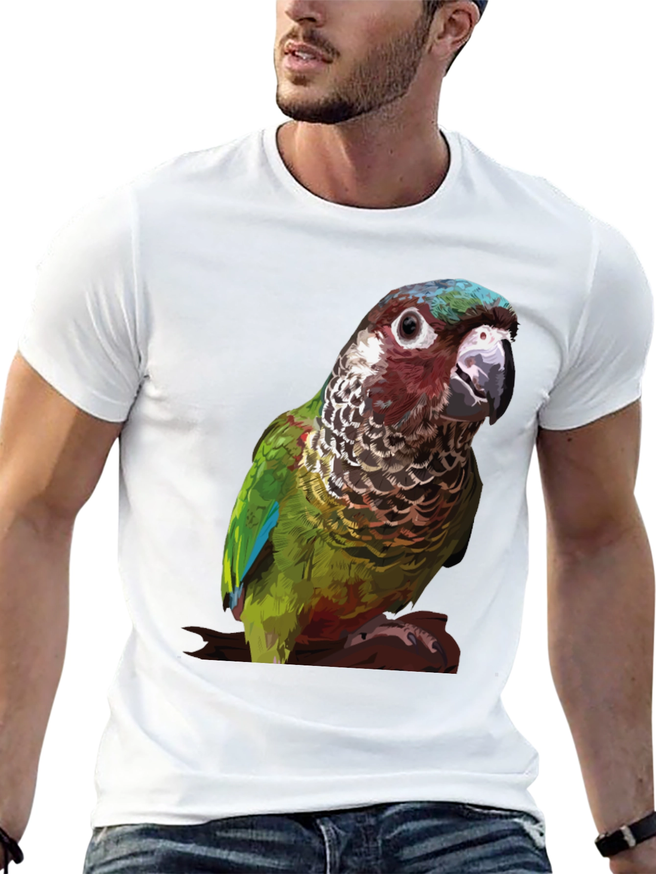 Crimson Bellied Conure Parrot T-Shirt