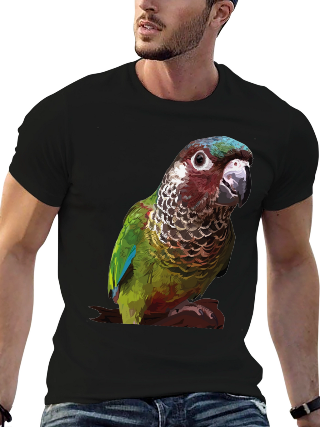 Crimson Bellied Conure Parrot T-Shirt