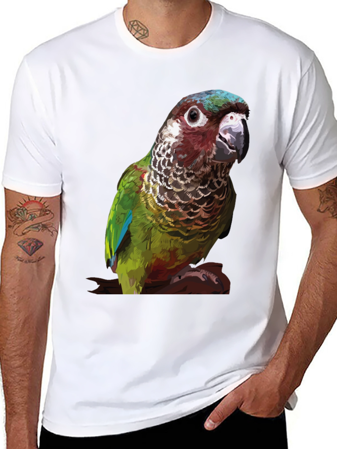 Crimson Bellied Conure Parrot T-Shirt
