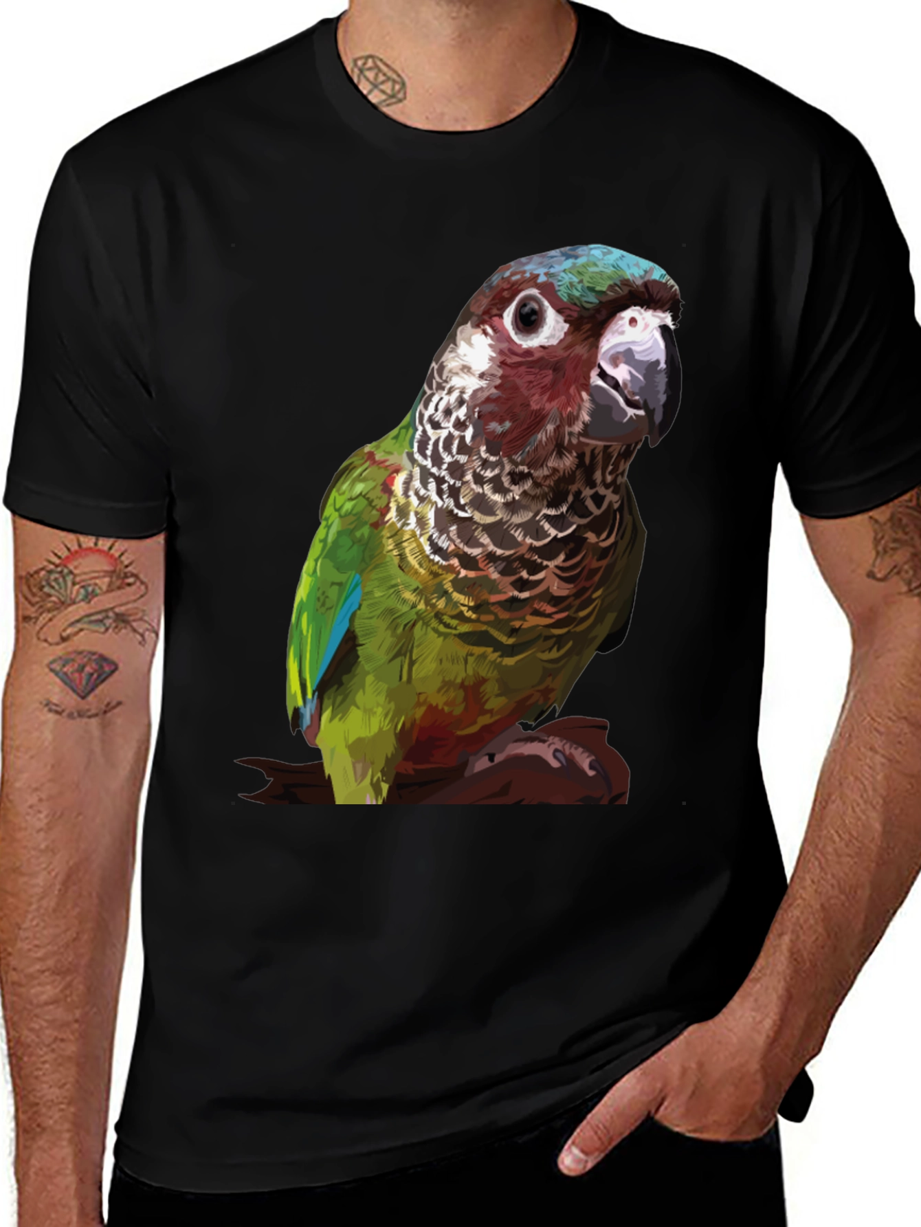 Crimson Bellied Conure Parrot T-Shirt