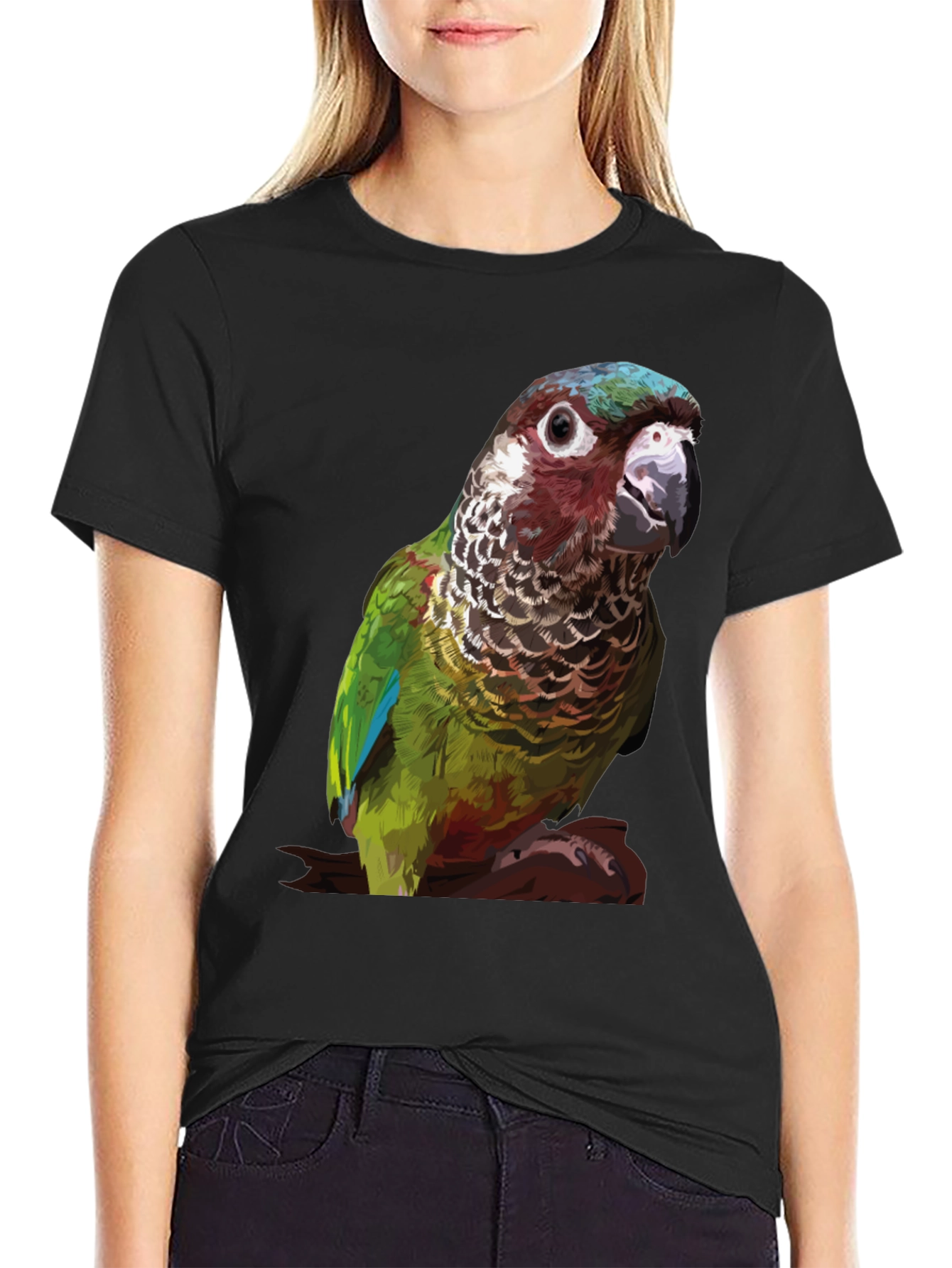 Crimson Bellied Conure Parrot T-Shirt