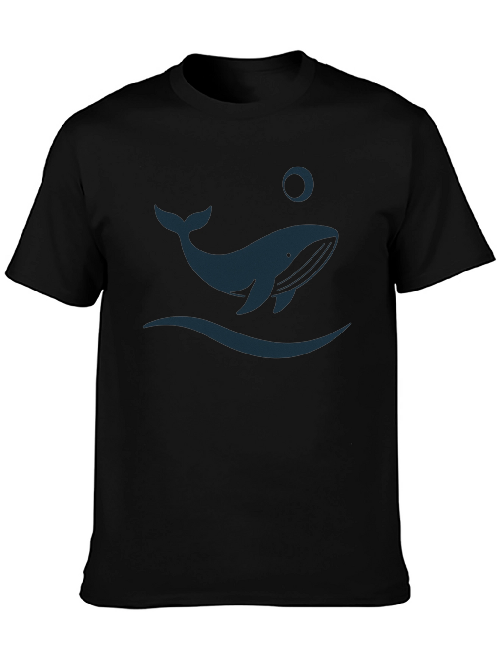 Whale Graphic Tee - Black Casual Shirt