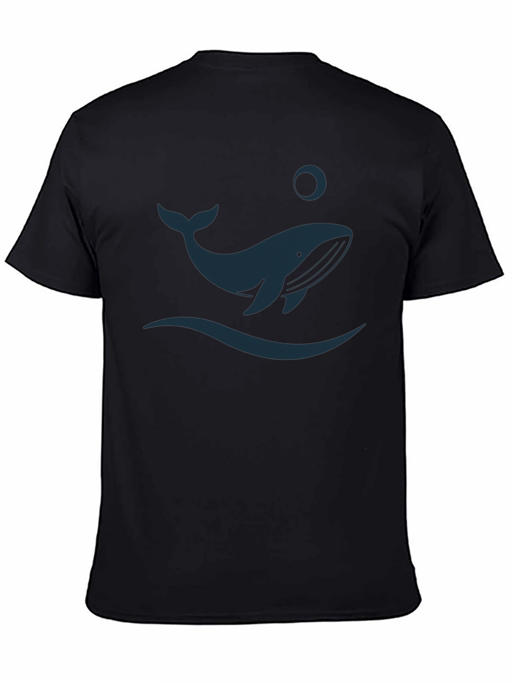 Whale Graphic Tee - Black Casual Shirt