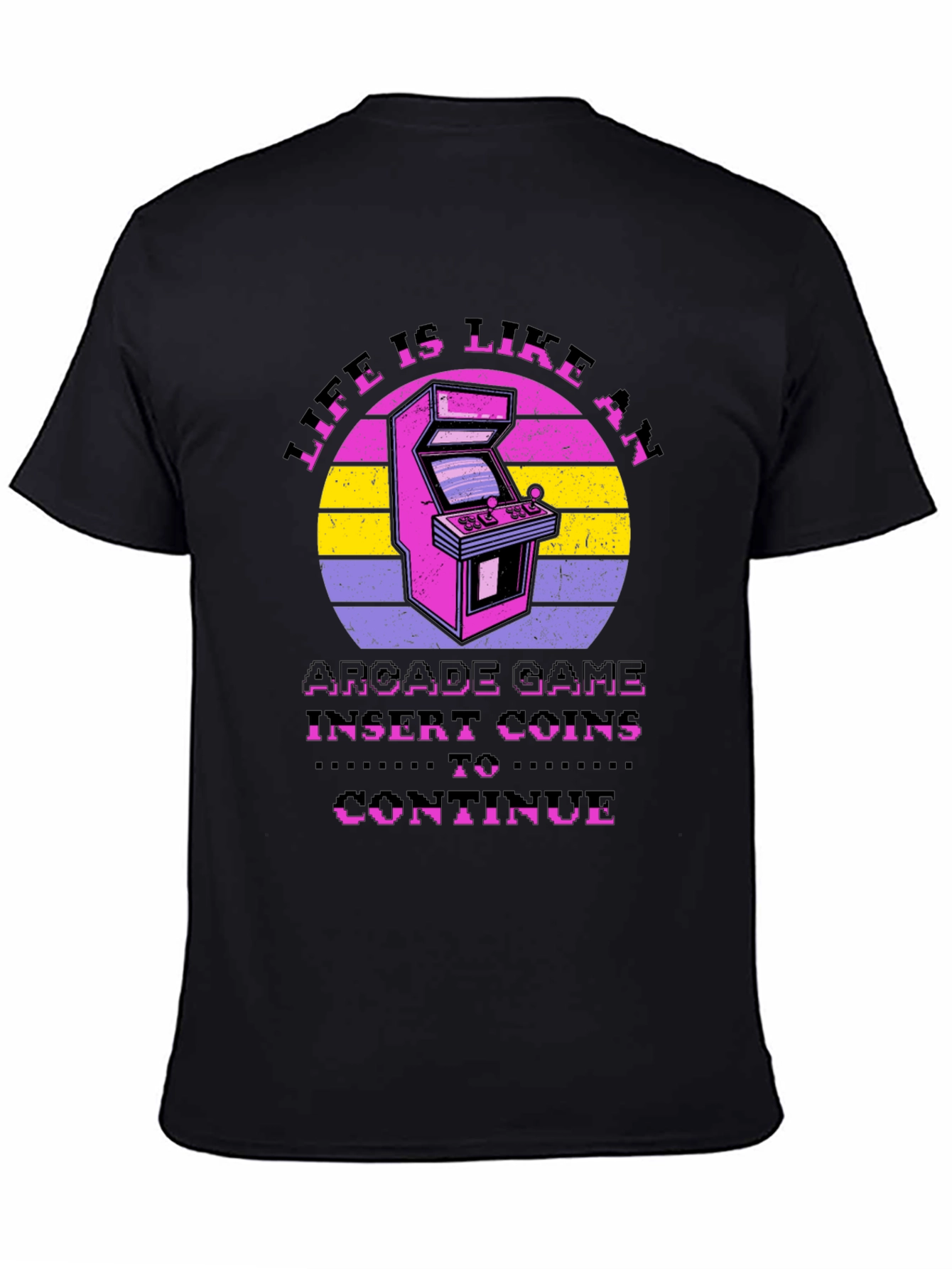 Life is Like an Arcade Game Black T-Shirt