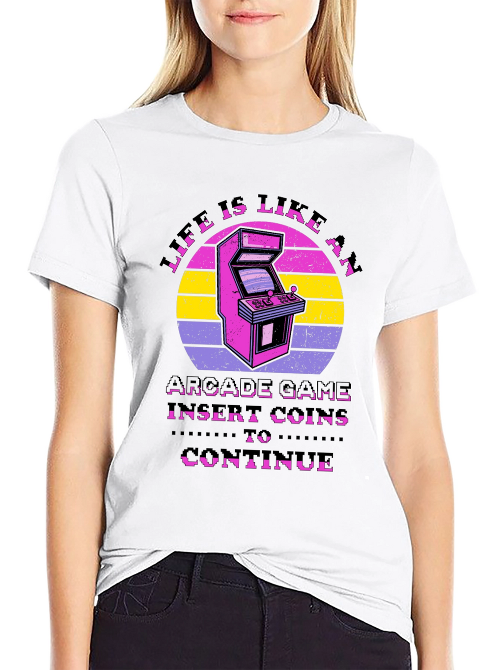 Life is Like an Arcade Game Black T-Shirt