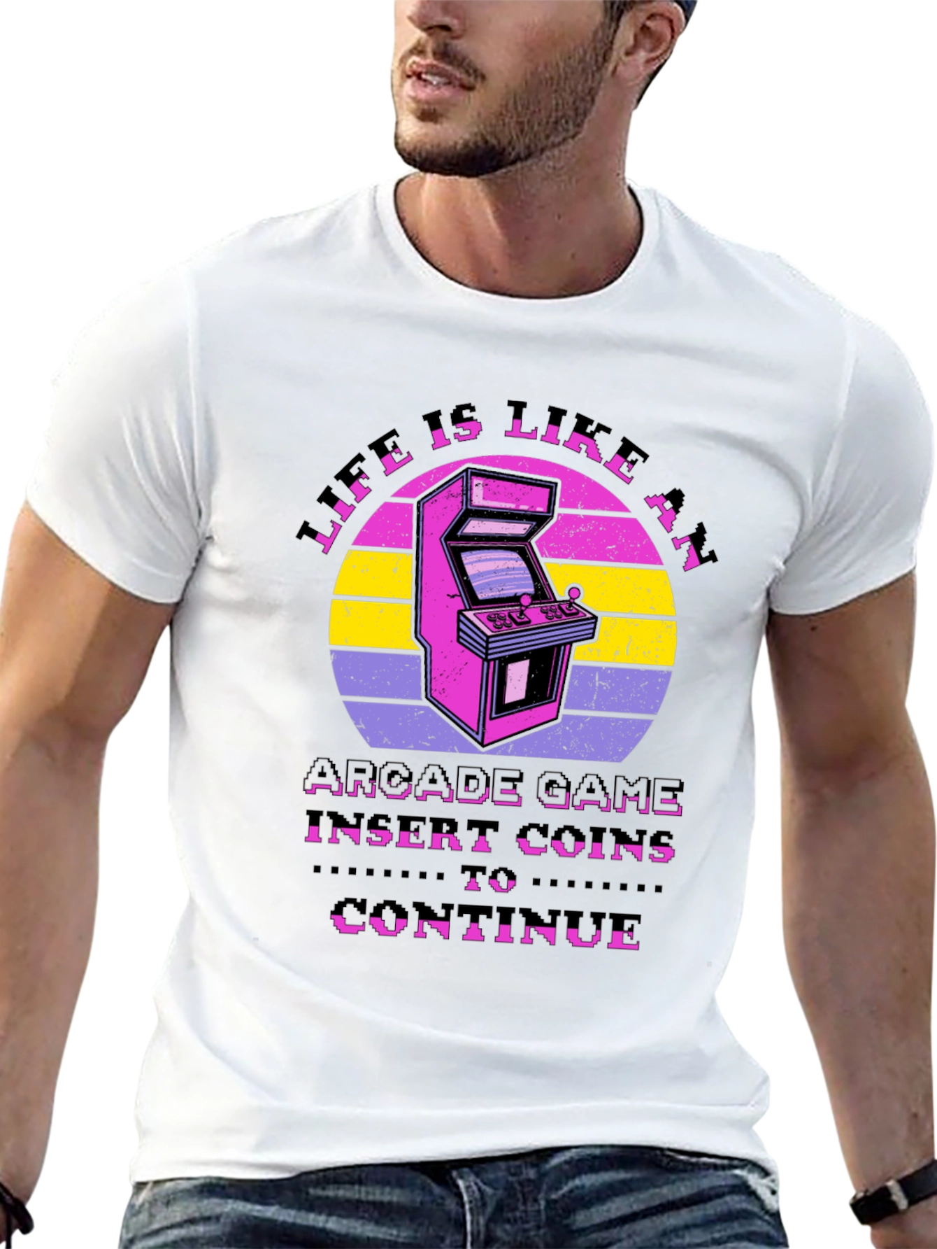 Life is Like an Arcade Game Black T-Shirt