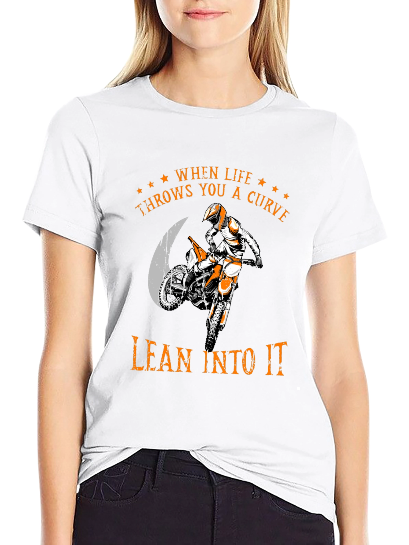 Lean Into It T-Shirt | Motocross Rider Tee