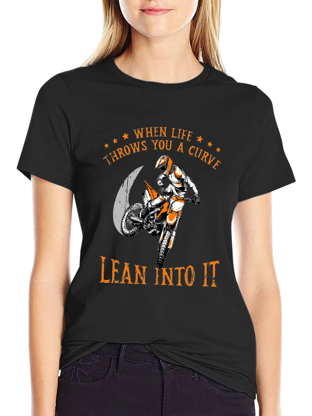 Lean Into It T-Shirt | Motocross Rider Tee