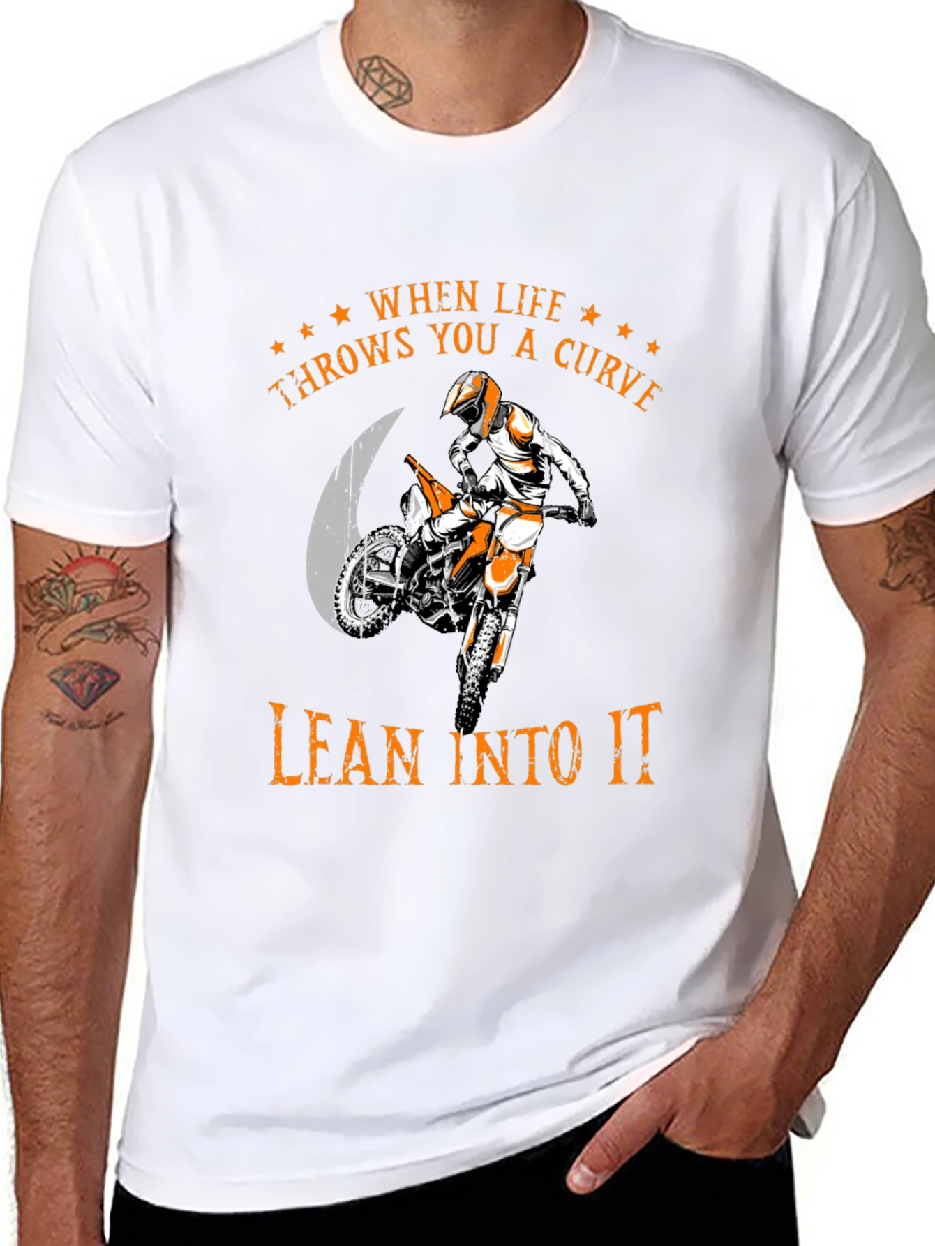 Lean Into It T-Shirt | Motocross Rider Tee