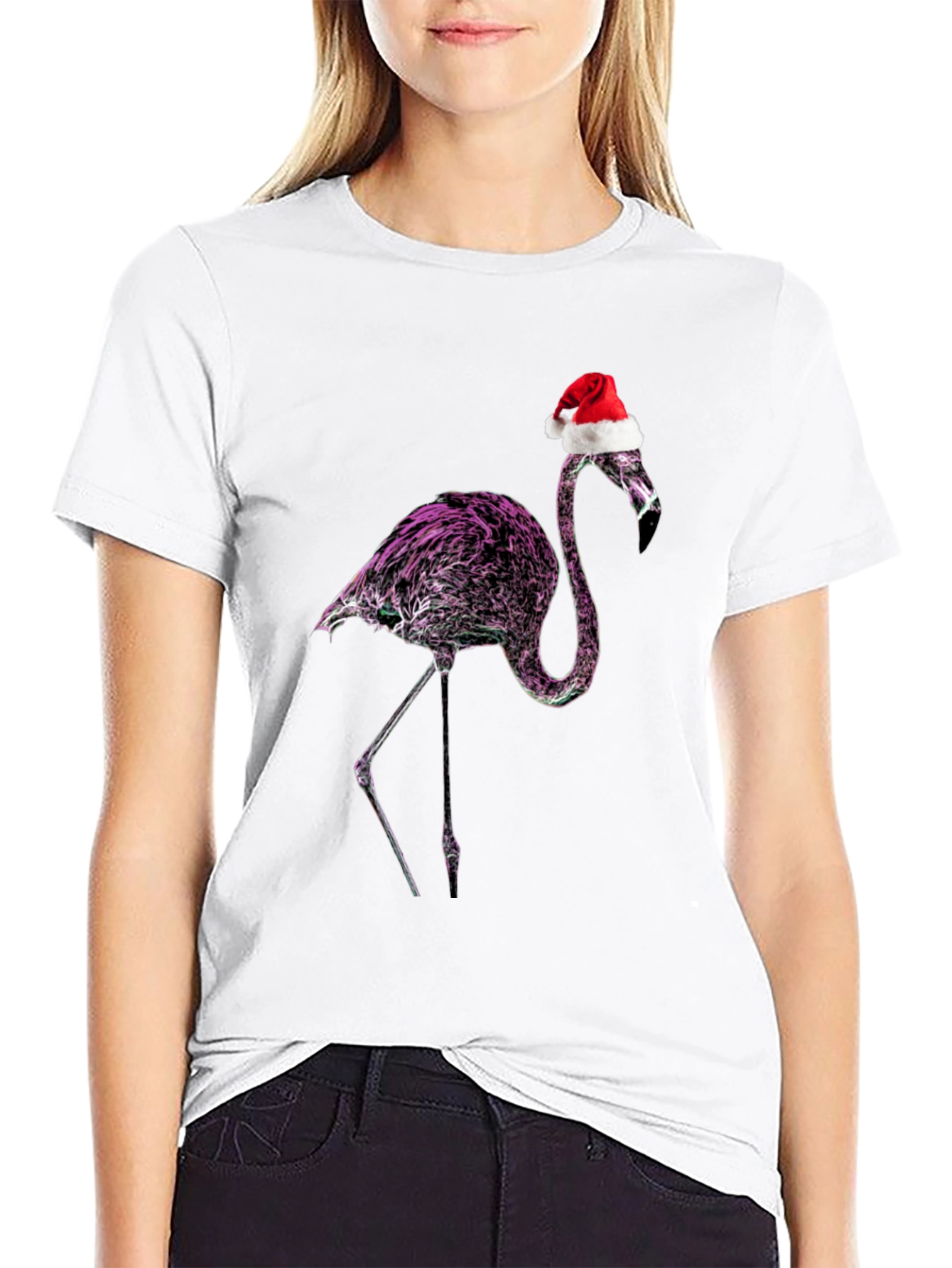Flamingo Santa T-Shirt
