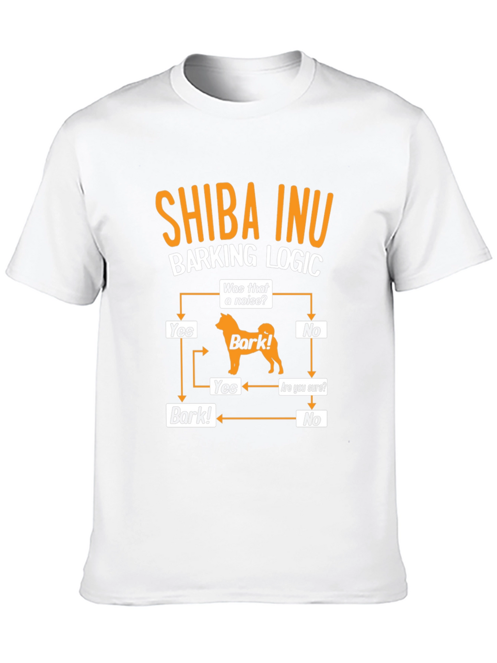 Shiba Inu Barking Logic Black T-Shirt