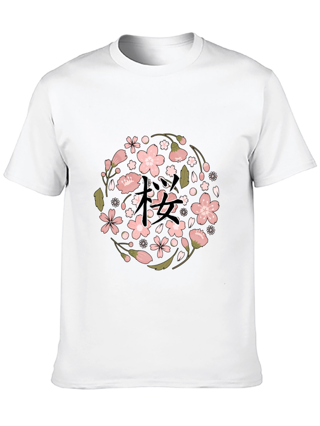 Cherry Blossom Graphic Tee - Black