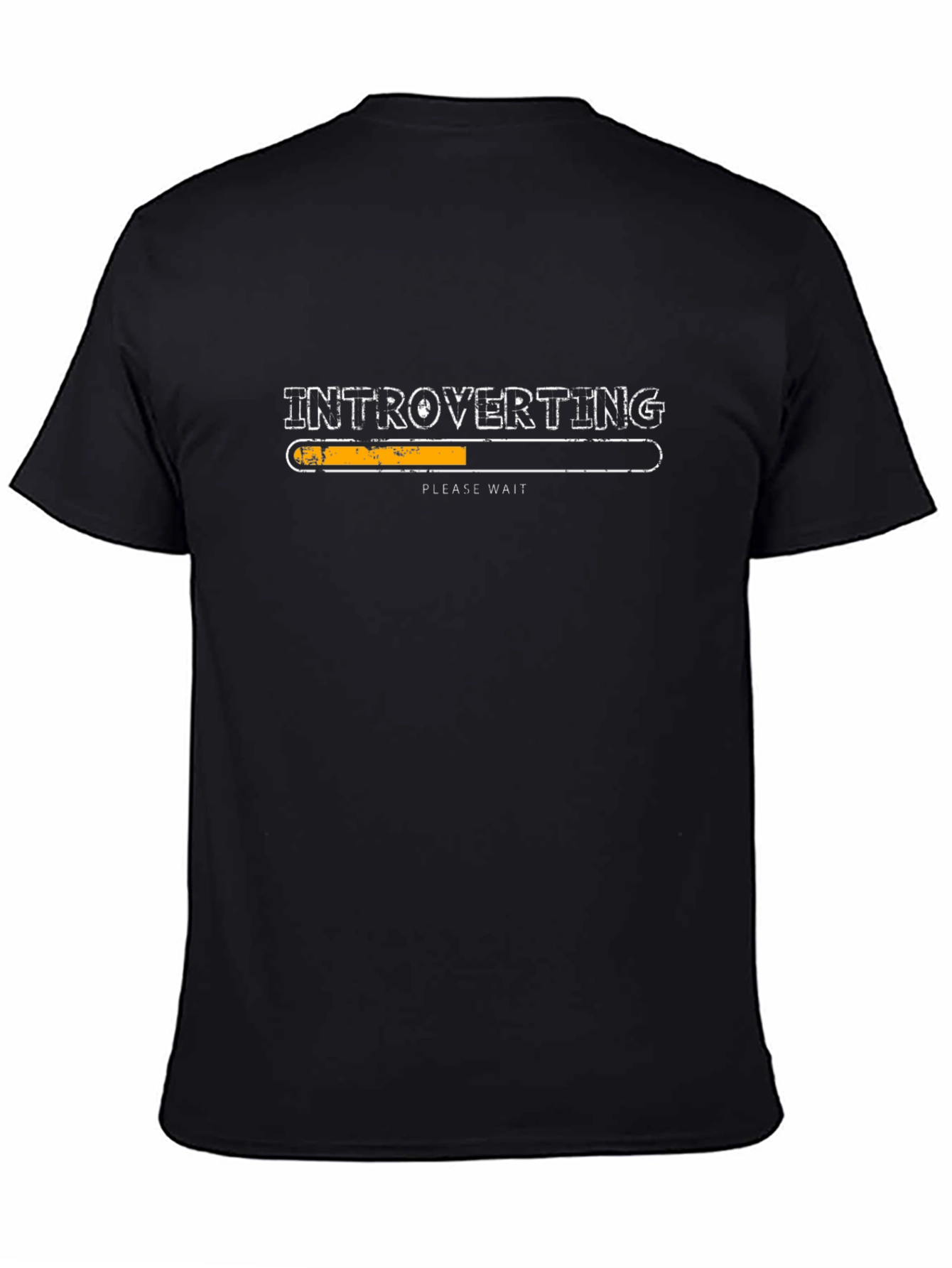 Introverting Please Wait Funny Black T-Shirt