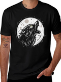 Wolf Moon Graphic Black T-Shirt
