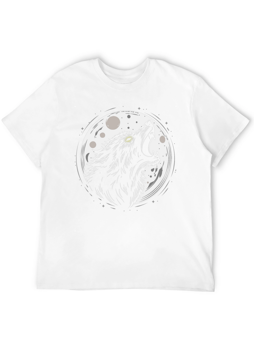 Wolf Moon Graphic Black T-Shirt