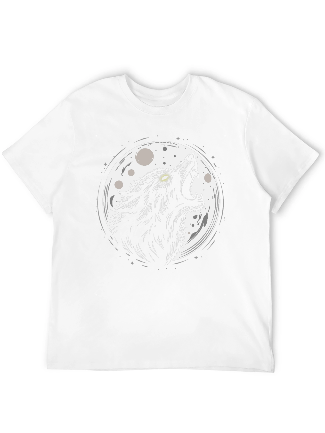 Wolf Moon Graphic Black T-Shirt