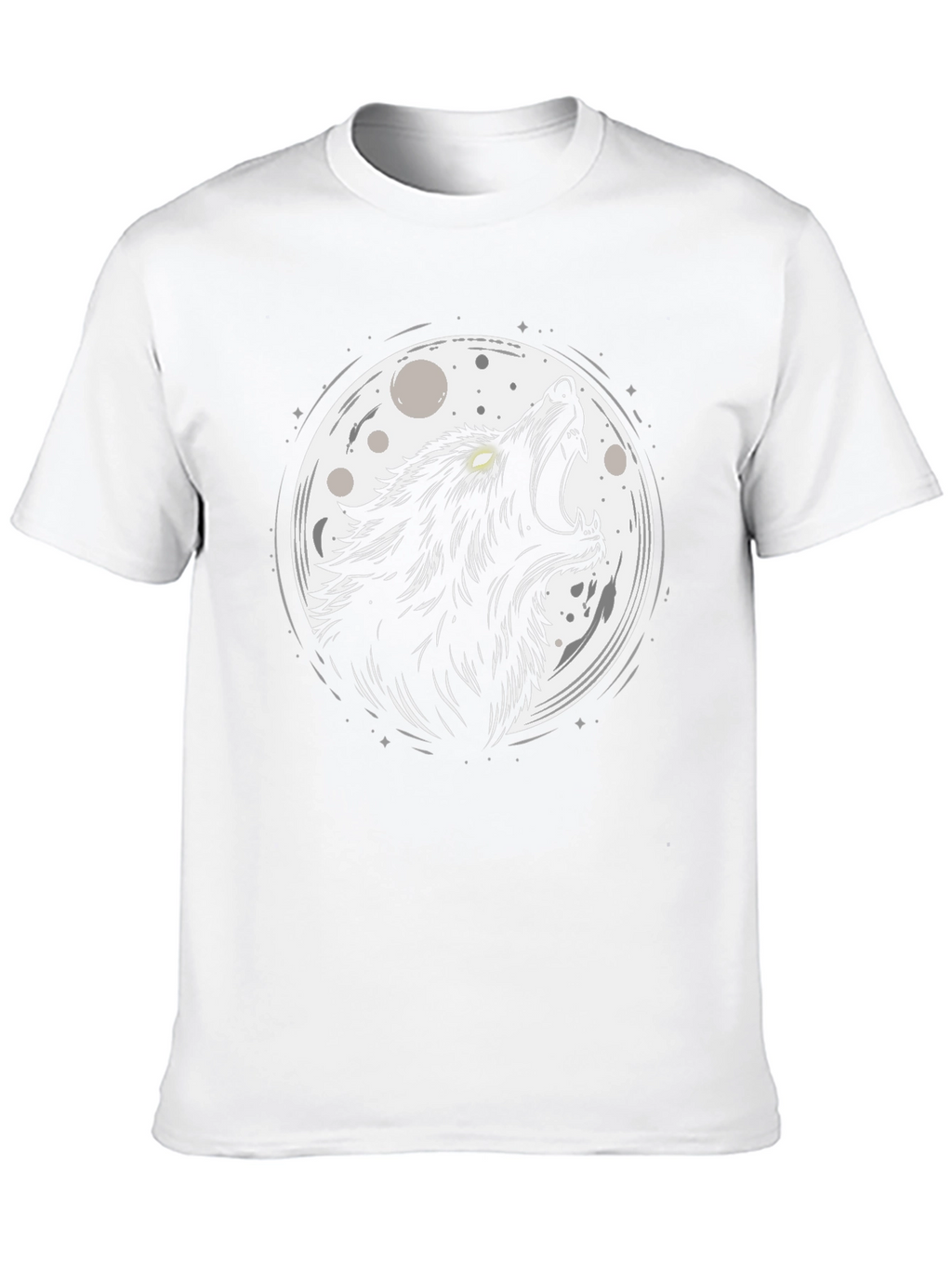 Wolf Moon Graphic Black T-Shirt