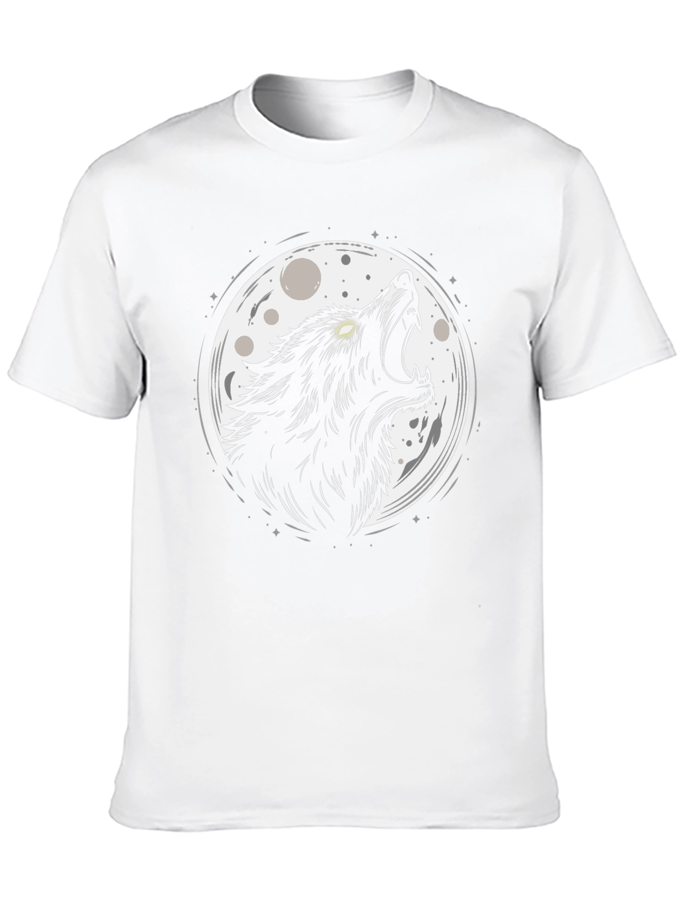 Wolf Moon Graphic Black T-Shirt