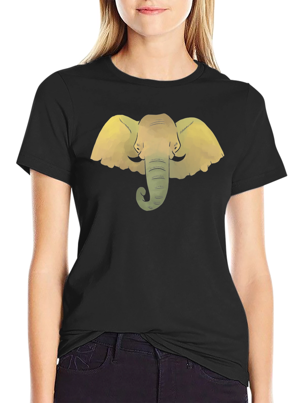 Elephant Graphic Tee - Stylish Black T-Shirt