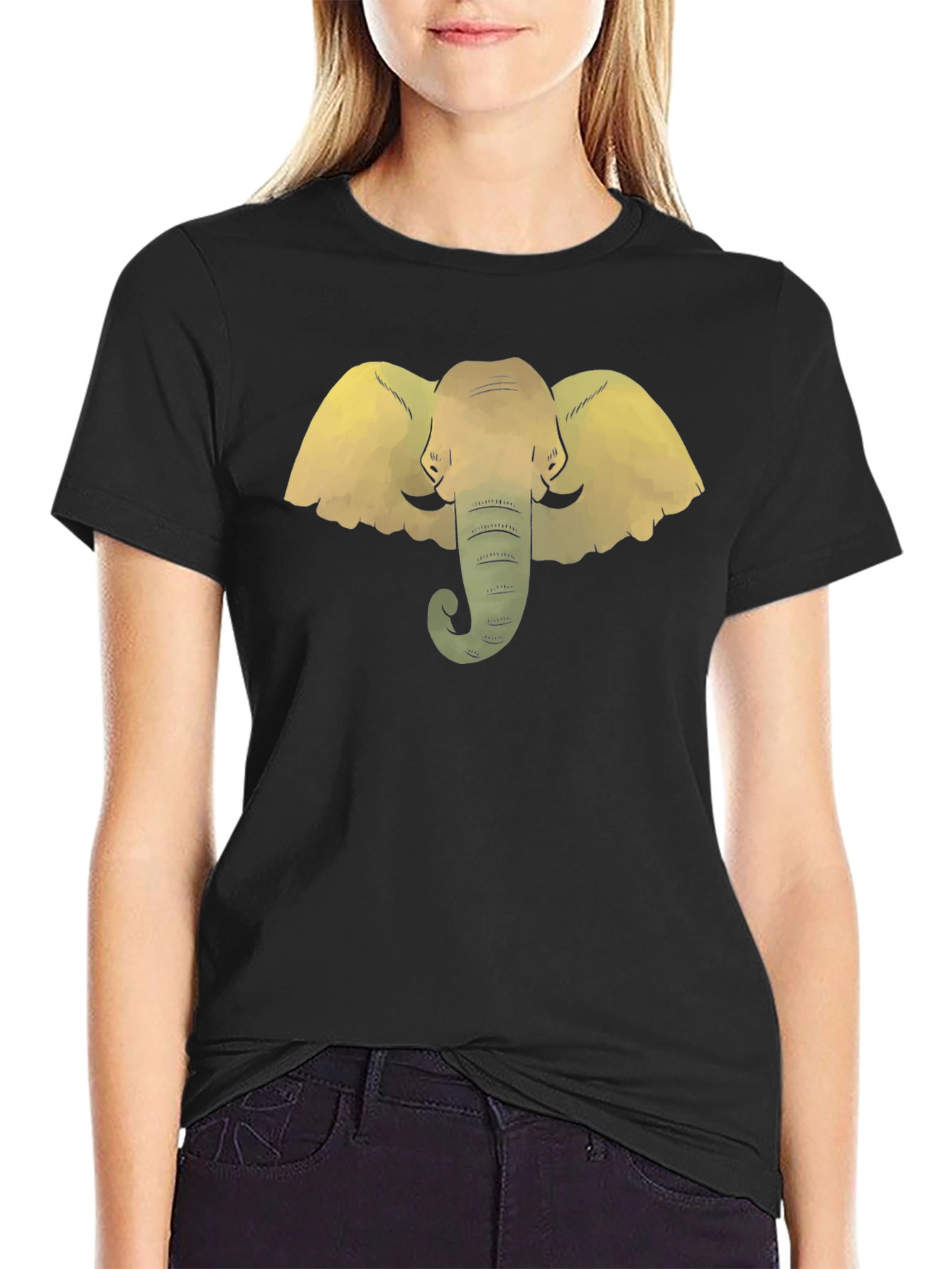 Elephant Graphic Tee - Stylish Black T-Shirt