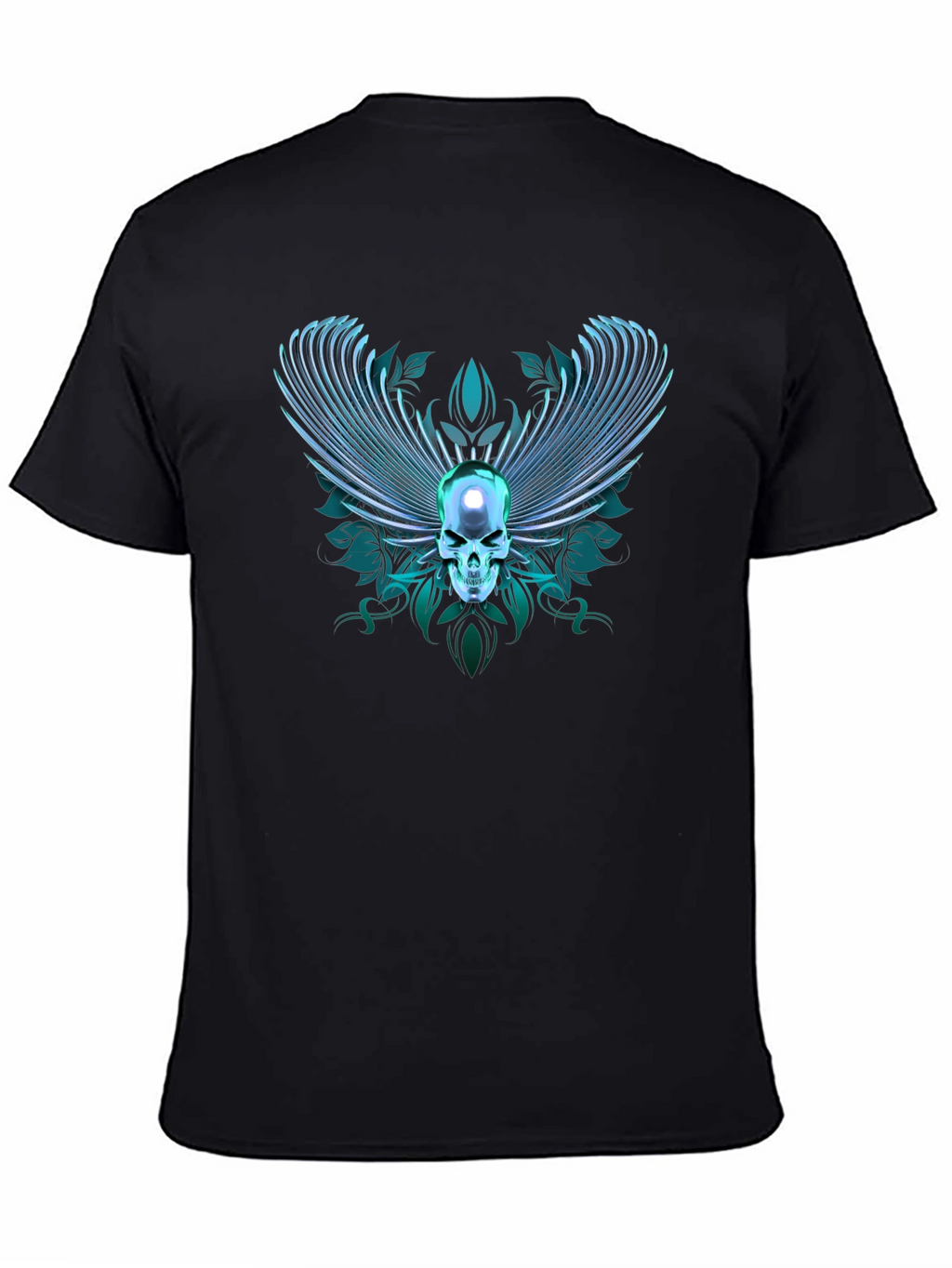 Winged Skull Graphic Tee - Edgy Streetwear
