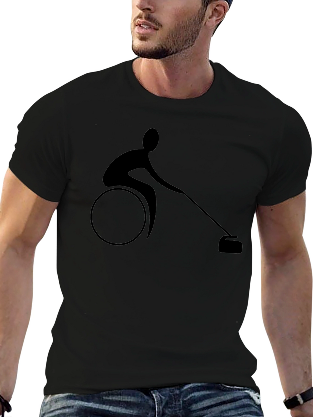 Curling Wheelchair Athlete T-Shirt