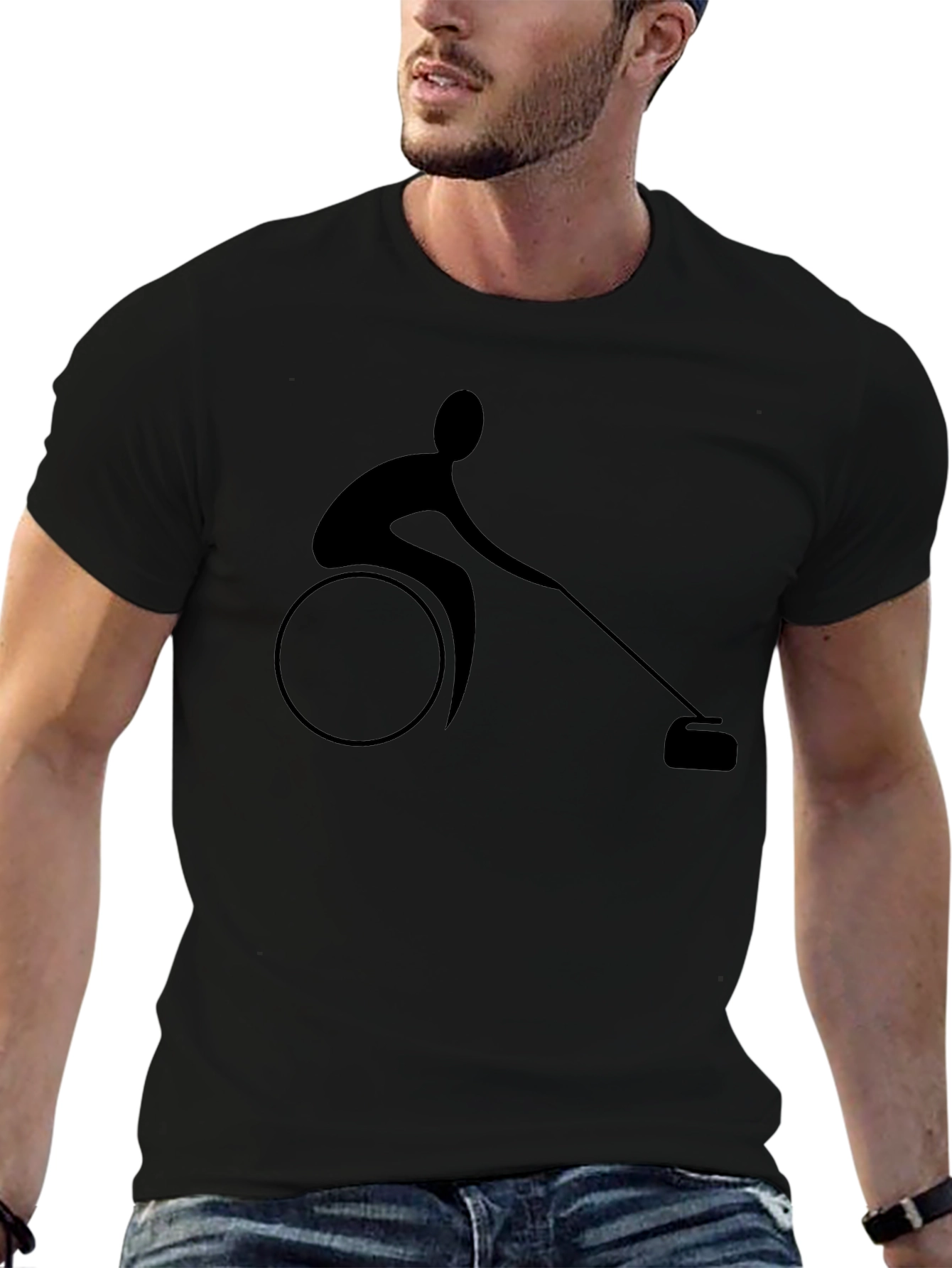 Curling Wheelchair Athlete T-Shirt